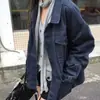 Otoño 2026 Estilo Coreano Nuevo Diseño de Nicho Streetwear Estilo Ropa de Trabajo Chaqueta Holgada de Color Sólido para Mujer