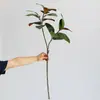 Hojas de Magnolia Artificiales de Rama Larga, Ramas Realistas, Árbol de Magnolia en Maceta de Planta Verde de Pie, Diseño de Paisaje de Jardín, Paisajismo, Arreglo Floral