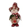 Juguetes de Peluche de Papá Noel, Muñeco de Nieve y Reno Transfronterizos, Decoraciones de Exhibición de Pie con Delantal a Cuadros, En Stock