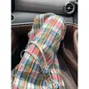 Pantalones de cuadros arcoíris de alta costura transfronterizos para hombre, nuevo estilo de verano, diseño retro vintage americano, pantalones de pierna recta