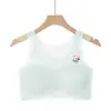 Roupa Íntima Sem Costura para Meninas em Fase de Desenvolvimento, Alunas de 7-9-12 Anos, Alunas do Ensino Fundamental, Camiseta Pequena Anti-Impacto, Sutiã Infantil