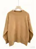 Suéter Pulóver de Punto Grueso con Cuello Redondo para Mujer, Versátil, de Capa Base o Exterior, Otoño e Invierno, Transfronterizo Ruso, Europeo y Americano