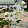 Comércio Exterior Novo Hortênsia Simulação Gerânio Hortênsia Hortênsia Selvagem Branco Casamento Guia de Estrada Decoração Suave Flor Artificial Atacado