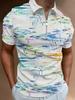 Comercio Exterior talla extra Camisa Polo para Hombre Estampado Digital Camisa Polo para Hombre Camiseta de Manga Corta Top Camiseta de Manga Corta Lapp