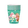 Amazon Transfronterizo Fiesta Temática de Pascua Bandeja de Papel para Huevos Vaso de Papel Servilleta de Papel Bandeja Desechable de Papel Juego de Vajilla
