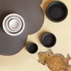Tigela de Cerâmica para Tenébrios para Evitar Fugas, Tigela de Alimentação Redonda Branca de Borda Alta para Geckos e Lagartos, Suprimentos para Répteis