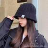 Sombrero de Pescador para Mujer, Gorro de Punto, Gorro para Adelgazar el Rostro, Estilo Coreano, Directo del Fabricante, Sombrero de Moda, Gorro Cálido de Invierno