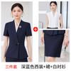 Traje profesional de manga corta de verano para mujer, ropa de trabajo para recepción de hotel, joyería, tienda de oro, vestido de trabajo para mujer.