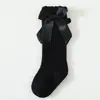 Calcetines para Bebé 2026 Poliéster-Algodón Estilo Español Calcetines con Lazo Grande para Niñas Calcetines de Estudiante Princesa Calcetines Largos Sueltos