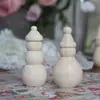 Aoki Fã Cor de Madeira Natural Esculpido à Mão em Madeira Ornamentos Infantis DIY para Colorir e Pintar