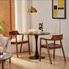 Mesa Redonda Redonda de Madera Maciza de Nogal Tulipán Retro Nórdico Mesa Redonda Redonda para el Hogar Apartamento Pequeño Café Balcón Negociación Antigua Media
