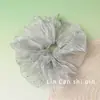 Goma para el pelo de tul vintage estilo francés con pedrería, para mujer, accesorio para moño medio recogido, accesorio para el pelo de alta gama al por mayor