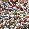 50 adesivos de dinossauro jurássico em estilo cartoon para decoração de graffiti, DIY, livro de mão, bagagem, caderno, adesivos à prova d'água