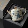 Tetera Cultural y Creativa de Alta Gama Pintada a Mano Azul y Blanco Pedernal Retro Té Olla Individual Caja de Regalo Juego de Té Cerámico Kung Fu Mezclado con Regalos de Mano