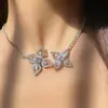Choker Versa Hot Cuatro Hojas Imitación Cadena de Cuello Moxan Apilada con Cadena de Clavícula de Temperamento Pendientes Europeos y Americanos Avanzados con Borla