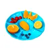 Plato desechable de plástico PS para fiesta picnic dim sum plato con compartimentos para fruta 31cm snacks plato de seis compartimentos