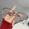 Nuevas Gafas Teame Anti-luz Azul para Miopía Moda Popular en Internet Montura de Gafas Trendy Gafas para Miopía de Color Cambiante Liso para Mujer