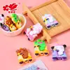 Bicicleta de Dibujos Animados Animal Pequeño Gadgets de Resina Oso y Conejo Pasador Cuerda para el Cabello Decoración Pegamento de Crema Material para DIY