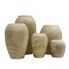 Tienda de Decoración para el Hogar Hecha a Mano Jarrón de Madera Maciza Jarrón Artesanal de Madera Jarrón Pequeño Estilo Japonés Adornos para Escritorio Mesa de Té