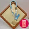 Regalo de Moda Paz y Alegría Llavero para Teléfono Móvil Colgante para Bolso Dibujo Animado Joyería Creativa Set de Caja de Regalo de Gama Alta