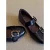 Novos Sapatos Mary Jane Estilo Francês 2026 para Mulheres, Estilo Fada Petite, Versátil, Emagrecedor, Com Uma Tira, Sapatilhas Elegantes de Bico Baixo