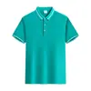 Polo de Manga Corta con Cuello Color Jaspeado Hilo Doble de los Años 40 Camiseta de Algodón para Empresa Estampado de Ropa de Trabajo Estampado de Logo Bordado de Texto