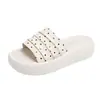 Sandalias de Lunares Estilo Coreano sin Cierre para Mujer 2026 Nuevas Chanclas Casuales de Suela Gruesa para Uso en Exteriores, Sandalias de Playa que Aumentan la Altura