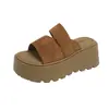 Pantuflas de Plataforma con Suela Gruesa para Mujer, Moda para Exteriores, Nuevo Estilo Coreano Verano 2026, Sandalias Cómodas Abiertas para Ponerse Fácilmente