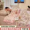 Manta Gruesa Clase A Manta de Sofá Colcha Siesta de Invierno Manta de Coral de Leche Franela Para Cama Todas las Estaciones Universal