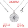 Colgante de Cobre con Incrustaciones de Diamante Microincrustado en Forma de Corazón, Luna y Estrella, Estilo Nuevo Transfronterizo, Collar Versátil de Moda con Trébol de Cuatro Hojas, Estrella Solar, Estrella Redonda