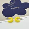 Aretes Geométricos, Accesorios Sencillos de Nicho, Aretes Versátiles de Colores Caramelo, Aretes Personalizados Retro, Colores Dopamina