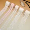 Nuevo material de encaje de algodón bordado de 2.5 cm para ropa hecha a mano DIY, borde de falda calado, accesorios para textiles del hogar