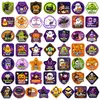 Compra directa transfronteriza de 100 pegatinas decorativas de dibujos animados creativas y divertidas con temática de Halloween