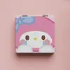 Espelho Sanrio Kuromi espelho pequeno portátil espelho de maquiagem para estudante espelho dobrável portátil espelho de maquiagem com padrão dupla face