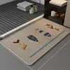 Alfombrilla de Lino Gruesa Antideslizante Resistente a la Suciedad Alfombrilla de Piso para Baño Absorbente de Agua Felpudo para Entrada Baño Felpudo Resistente al Desgaste Puede