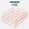 Cesta de Arquivos de Ferro Estilo Nórdico Suporte de Armazenamento Criativo Bandeja de Arquivos Organizador de Mesa para Casa Fabricante de Suportes Venda por Atacado