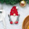Nuevo juego de cuchillo y tenedor navideño sin rostro transfronterizo, gnomo anciano, cuchillo y tenedor, bolsa, juego de accesorios para mesa de comedor Rudolph, mantel