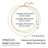 Collar Colgante Xia Ling Acero Inoxidable Multicapa Zirconia Estilo Europeo y Americano Chapado en Oro de 18 Quilates Apilable Lujo Ligero Versátil
