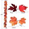 Corona de Arce de Otoño Ratán Colgante Hojas de Otoño Artificiales Decoración de Acción de Gracias Boda Familiar Chimenea Decoración de Fiesta