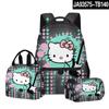 3D Transfronterizo Nuevo HelloKitty Lindo Hello Kitty Bolsa de Estudiante Mochila Bolsa de Almuerzo Estuche de Lápices Set de Tres Piezas