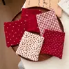 4135 # Algodão Classe A Vermelho Festivo Bolinhas Estampa de Leopardo Cueca Boxer para Menina 10A Virilha Antibacteriana Cintura Média