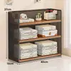 Estante de mesa, organizador de arquivos vertical de vários níveis, prateleira de armazenamento por assunto, armário de armazenamento de livros para mesa de estudante