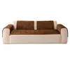 Cojín de Sofá Nuevo Otoño/Invierno 2026, Engrosado, Cálido, Felpa, Antideslizante, Cojín de Asiento de Fila Recta de Una Pieza, Funda de Sofá de Cuero