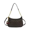 Bolso vintage floral para la axila con estampado retro, bolso nuevo con forma de luna creciente, 2026 nuevo bolso de hombro cruzado elegante de primavera