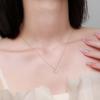 Collar Xingyue Tonghui de Plata de Ley S999 de Gama Alta para Mujer de Plata Pura Lujo Accesible Moda Cadena Clavicular Simple con Incrustaciones de Diamantes Estrella de Seis Puntas