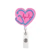 Curita Médica Estetoscopio Corazón Bordado en Fieltro Aguja Telescópica Rotatoria Insignia con Clip de Fácil Extracción Hebilla de Fácil Extracción