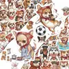 50 pegatinas para perros de compra directa transfronteriza: cincuenta diseños lindos de perritos con pañuelos para decoración de computadora, pegatinas impermeables