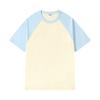 Camiseta Raglan de Algodão Puro com Cores Combinadas, Gola Redonda, Manga Curta, Camiseta de Publicidade Cultural, Roupa de Aula, Roupa para Atividade Pai-Filho, para Figura DIY LOGO