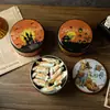 Cajas de galletas y dulces de hierro forjado al por mayor, cajas metálicas con tapa temáticas de Halloween, cajas redondas, cajas para regalo de galletas