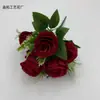 Buquê de Rosas Artificiais com 6 Flores, Rosa do Amante, Decoração de Casamento para Casa, Flor Artificial, Ornamento de Flor de Seda, Arranjo de Parede de Flores, Arte Floral